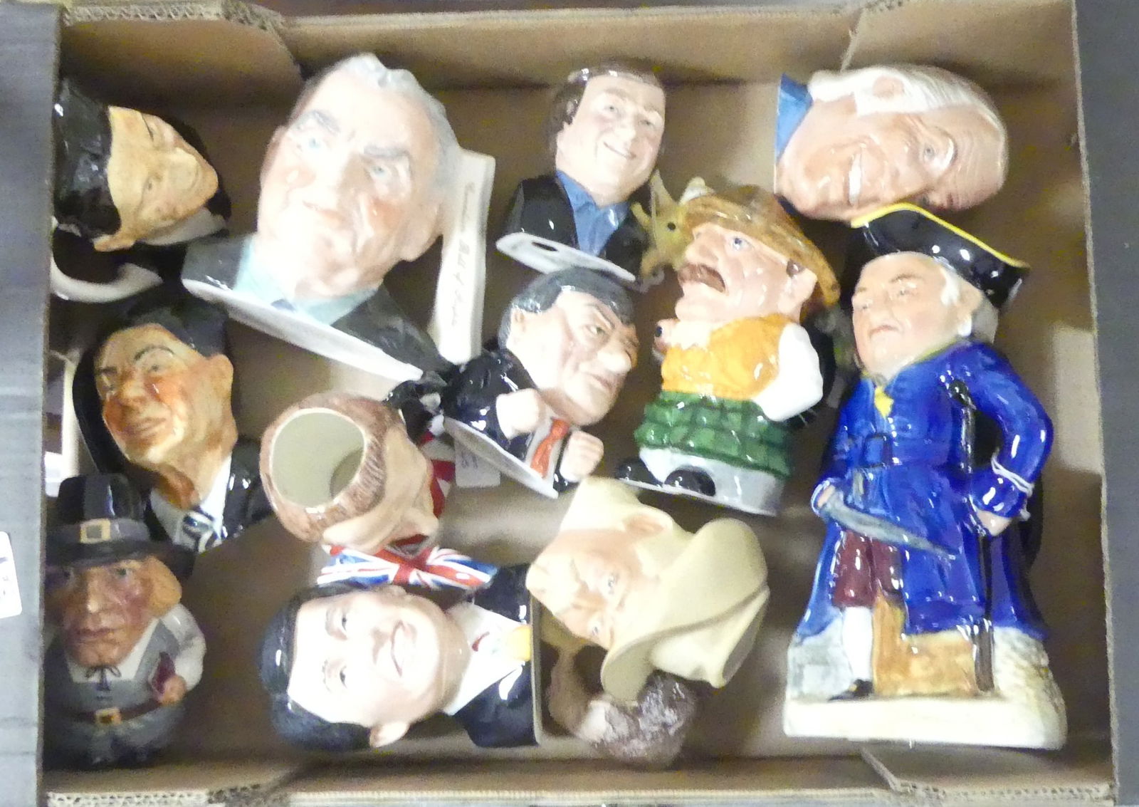 A Selection Of Character and Toby Jugs Including Woods Stanley Mathews, Shorter & Sons Two Ronald: A Selection Of Character and Toby Jugs Including Woods Stanley Mathews, Shorter & Sons Two Ronald Regans, Fryer Ltd Canadian Bill Of Rights, Manor The Puritan also The Winning Bed, Buffalo Bill, L