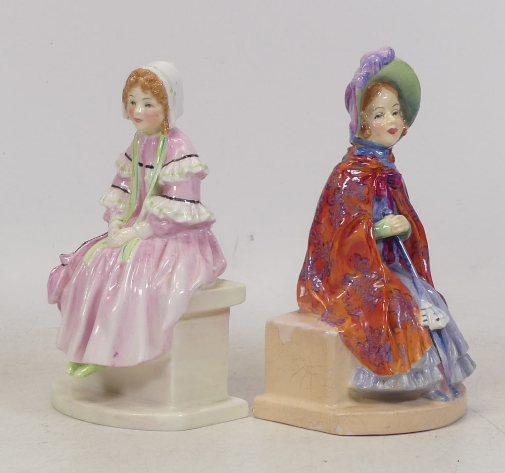 Two Royal Doulton Lady figures to include Little Lady Make Believe HN1870 and Forget-me-Not (1 of 4)