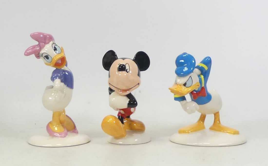 Royal Doulton, The Mickey Mouse Collection Daisy Duck MM4, Donald Duck MM3 and Mickey Mouse MM1. (1 of 3)