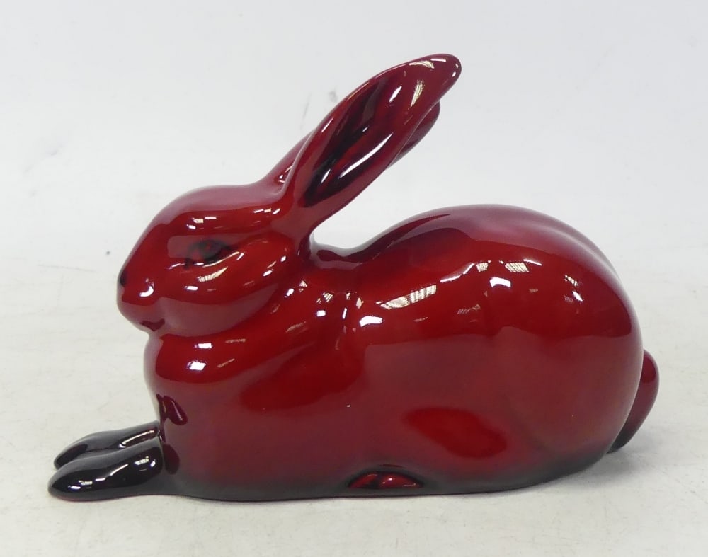 Royal Doulton, flambe model of Hare. Height: 7cm: Royal Doulton, flambe model of Hare. Height: 7cm