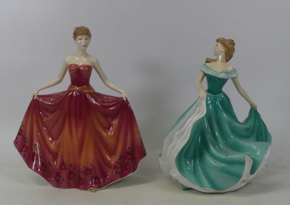 Royal Doulton, Two Pretty Ladies figures Michelle HN4915 and All My Love HN4747 (2): Royal Doulton, Two Pretty Ladies figures Michelle HN4915 and All My Love HN4747 (2)