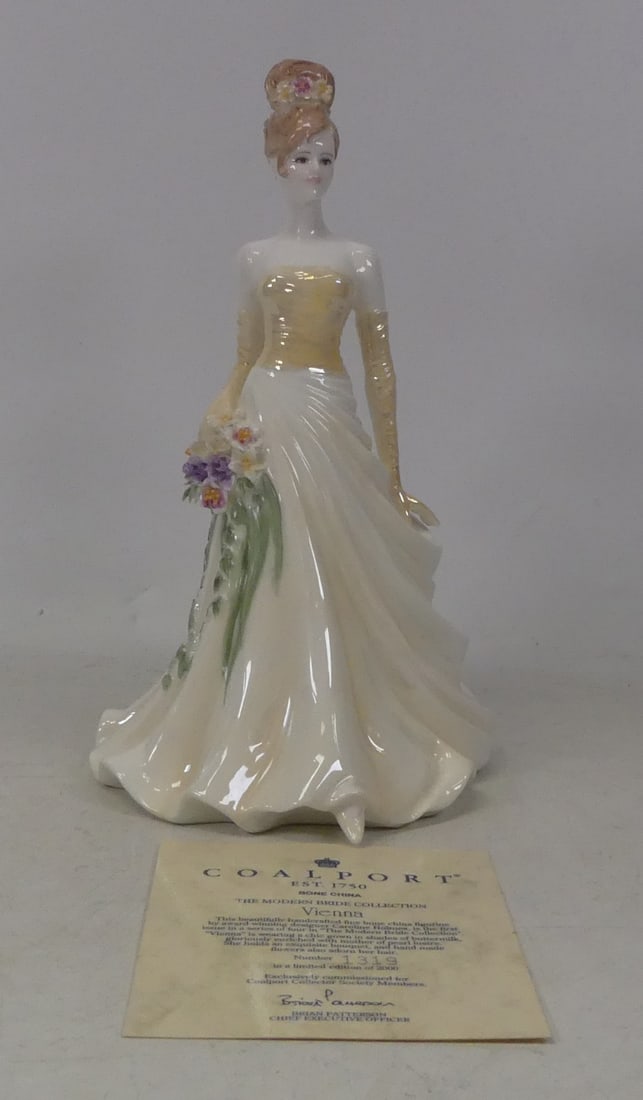 Coalport, The Modern Bride Collection Vienna. Boxed with certificate.: Coalport, The Modern Bride Collection Vienna. Boxed with certificate.