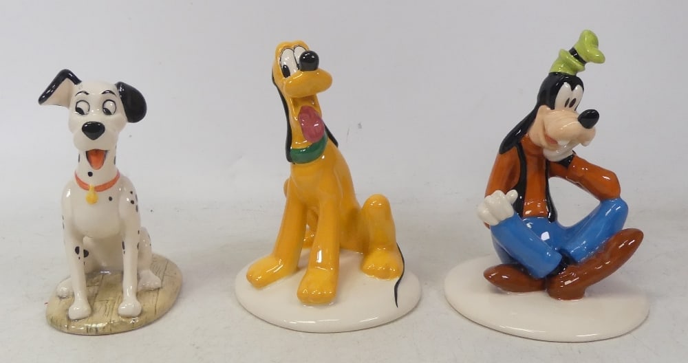 Royal Doulton The Micky Mouse Collection to include Goofy MM5, Pluto MM6,, Disney's 101 Dalmatians: Royal Doulton The Micky Mouse Collection to include Goofy MM5, Pluto MM6,, Disney's 101 Dalmatians Pongo DM6 (3)