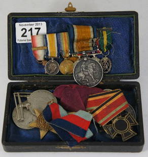 A collection of World War 1 and World War 2 medals.: A collection of World War 1 and World War 2 medals.