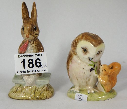 Beswick Beatrix Potter Figures Fierce Bad Rabbit and Ol: Beswick Beatrix Potter Figures Fierce Bad Rabbit and Old Mr Brown both BP3b (2)
