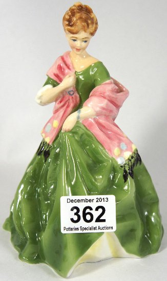 Royal Worcester figure first Dance modelled by F Dought: Royal Worcester figure first Dance modelled by F Doughty, black stamp