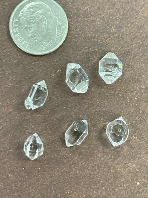 Six 2.95  to 3.60 Cts. Natural Loose Herkimer Diamonds (1 of 3)