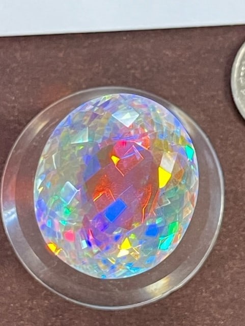 New! Multi-Colored 48.80cts. (Lab-Created) Oval Cut Topaz Loose Gemstone (1 of 4)