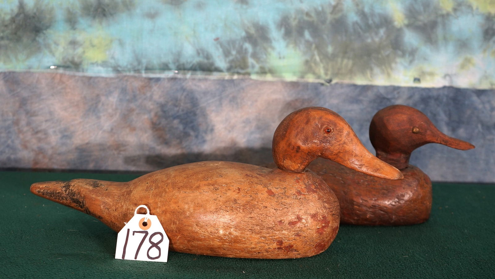 Very Old Pair of Antique Duck Decoys "Circa1920's. (1 of 2)