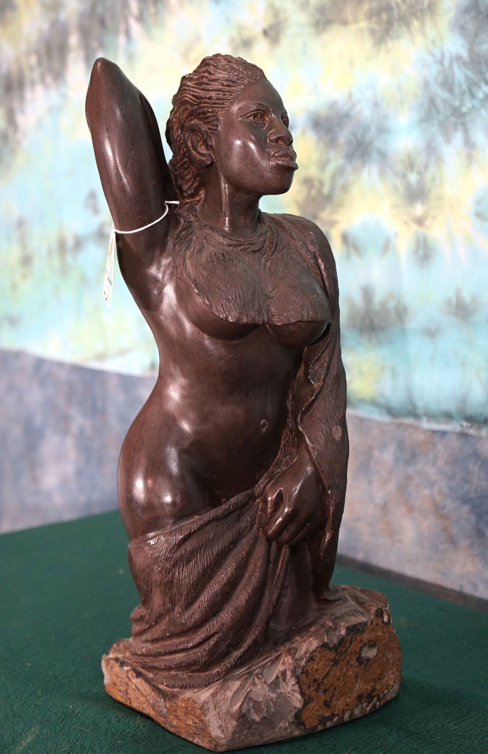 African Native Woman Carved Statue (1 of 3)