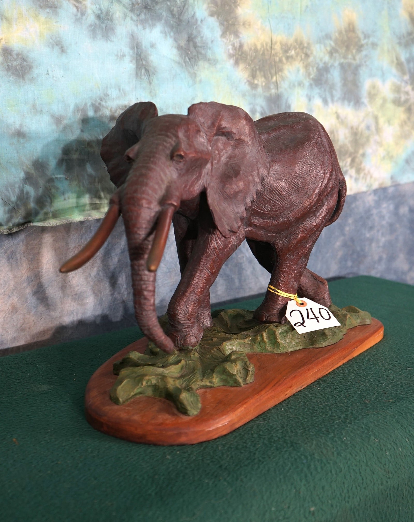 Very Nice Large Bronze Elephant (1 of 3)