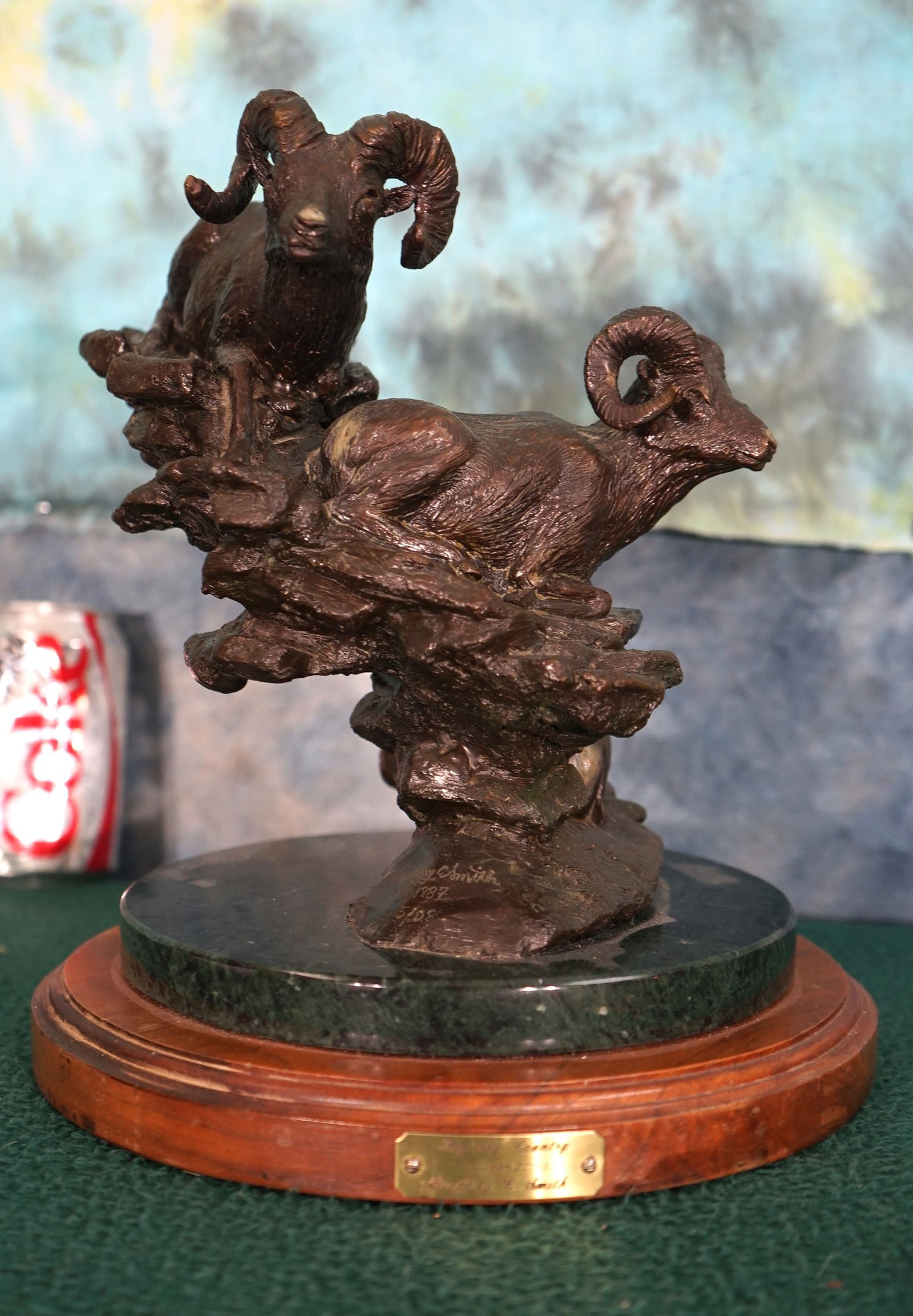 Bighorn Sheep Bronze "The Big Sky Country" by Geoffrey Smith # 5 of only 28 (1 of 3)