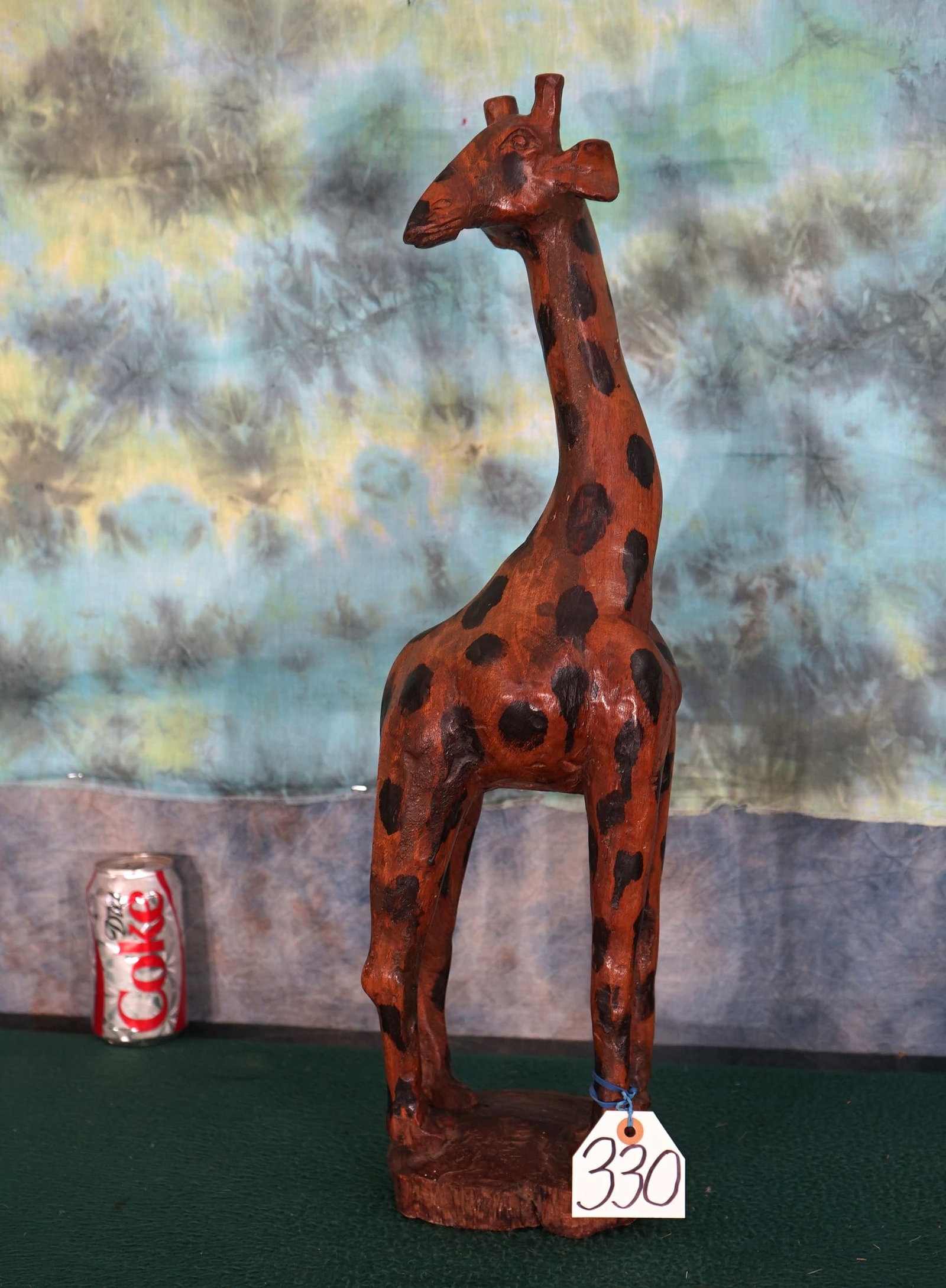 African Hand Carved Wooden Giraffe (1 of 2)
