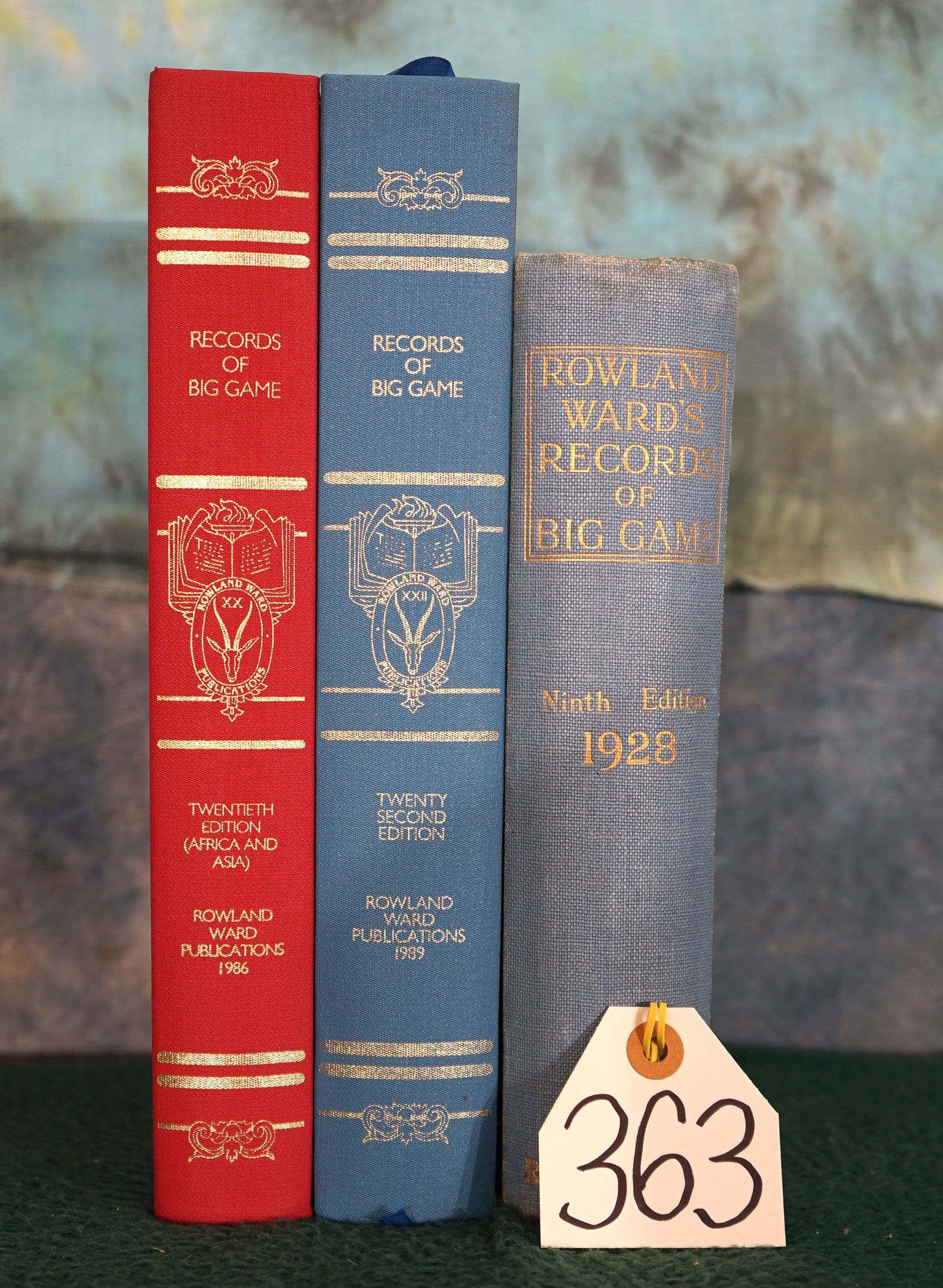 Three Rowland & Ward Big Game Hunting Record Books (1 of 2)