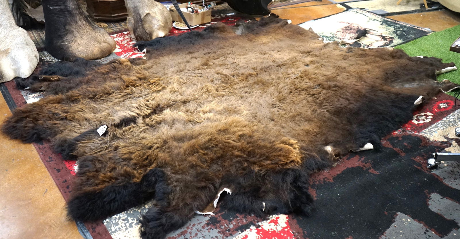 Large Soft Tanned Full Bison Back skin Taxidermy (1 of 3)