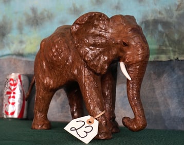 African Handmade Leather Elephant Decoration
