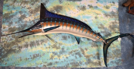 8ft. 7 1/2" Striped Marlin Fiberglass Reproduction Taxidermy Fish Mount