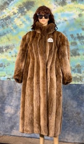 Ladies Long Beaver Fur Coat size L/XL by Blakeslee's Furs in Waterbury, CT