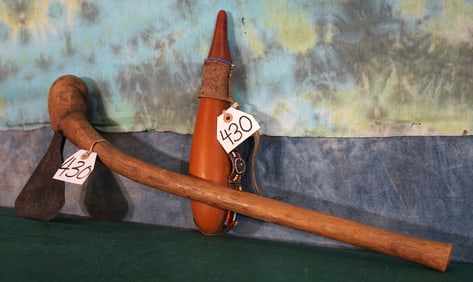 African Handmade Axe & Water Bottle