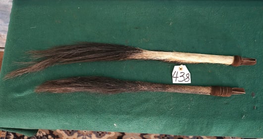 Black & Blue African Wildebeest Tail Flyswatter