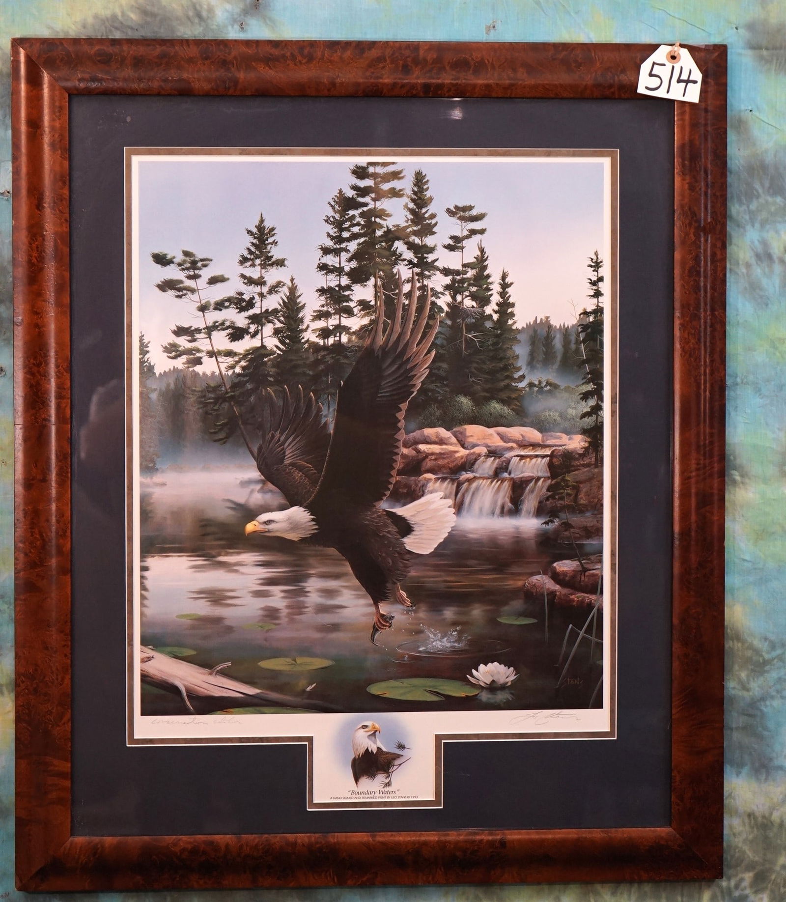 Framed Print of American Bald Eagle called "Boundary Waters" (1 of 1)
