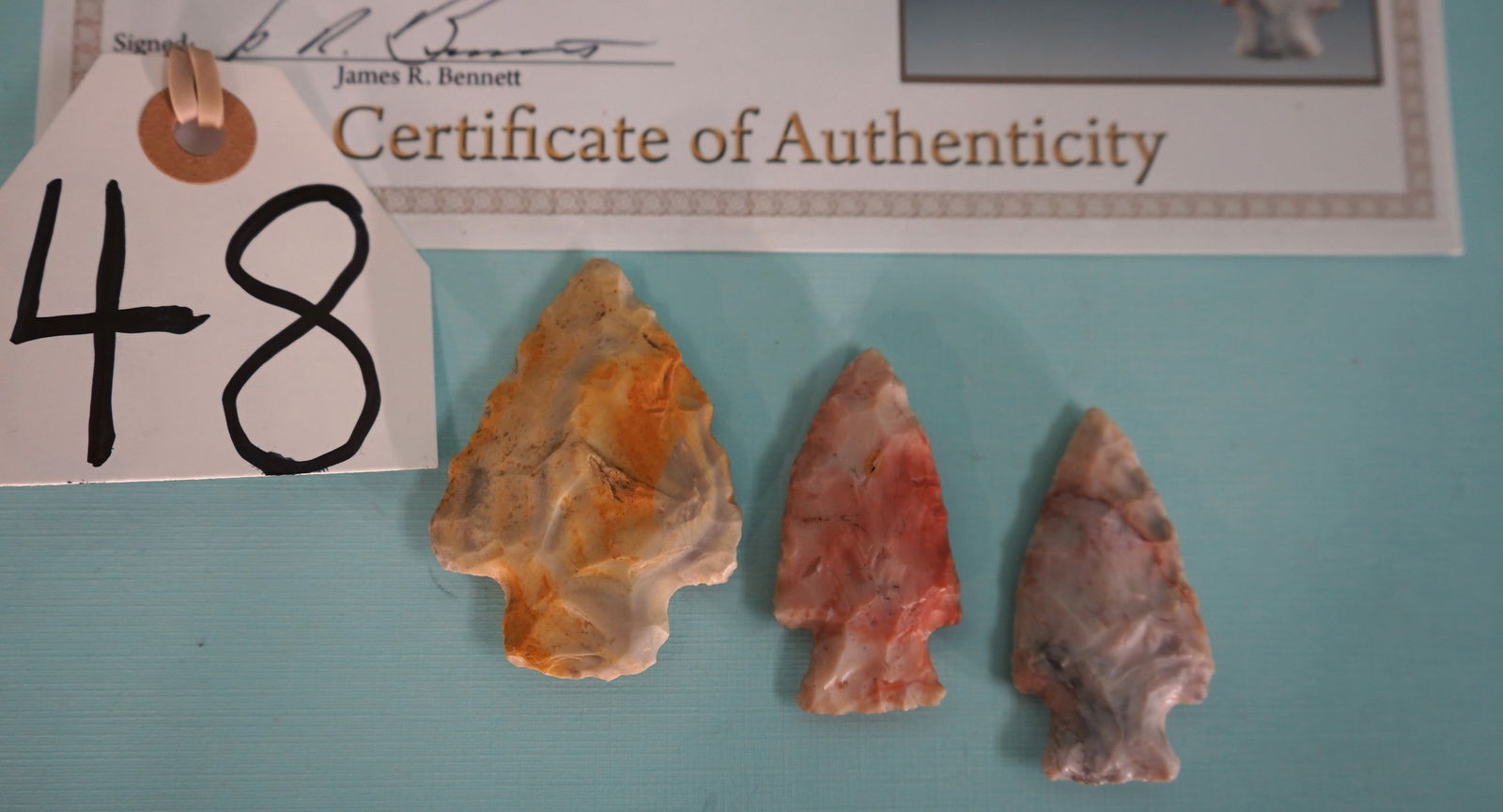 Three Authentic & Truly Beautiful Flintridge Hopewell Points with Bennett COA (1 of 4)