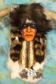Native American made Indian Warrior Decorative Mask