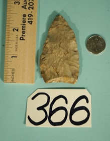 Authentic Paleo Clovis Point "Used as a Knife" Ancient Artifact Arrowhead