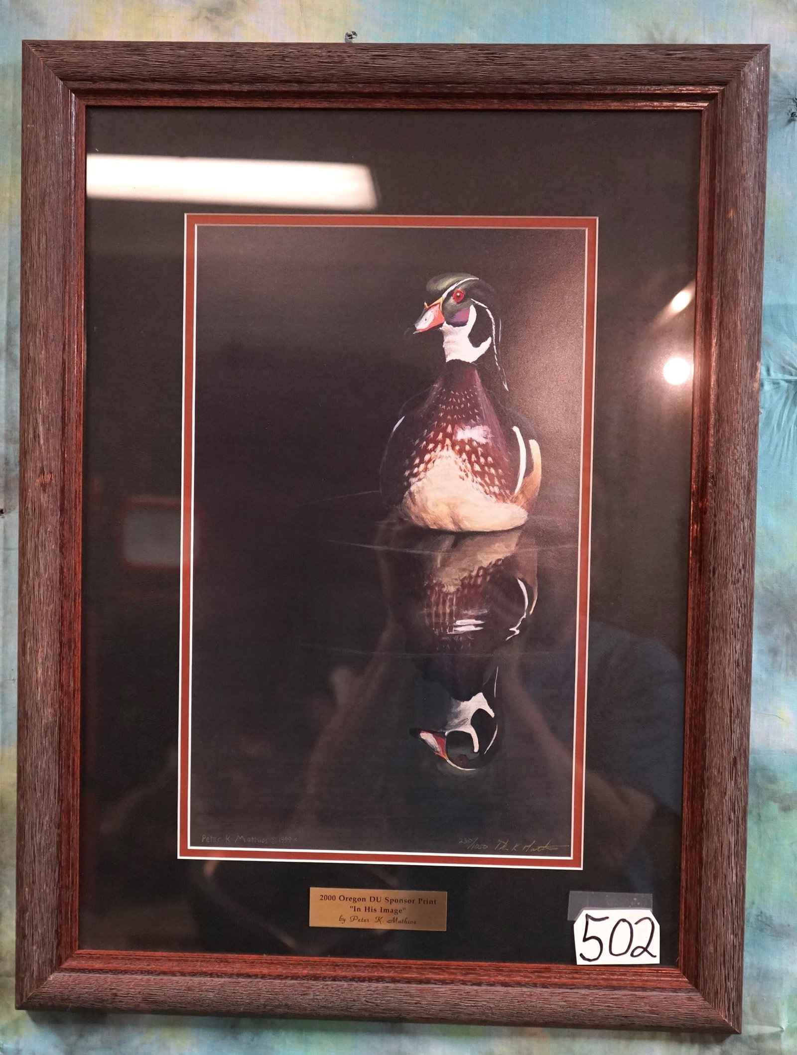 Very Nice Framed Wood Duck Print by Peter Mathios Print # 230 of 1,050 (1 of 4)