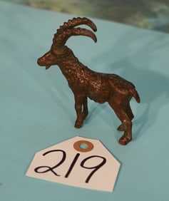 Very Nice Nubian Ibex Goat Solid Bronze