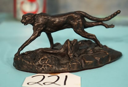 African Cheetah Solid Bronze by the Franklin Mint