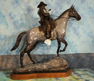 Stunning Large Bronze "The Orphan" from Famous Bronze Artist, Fred Hoppe