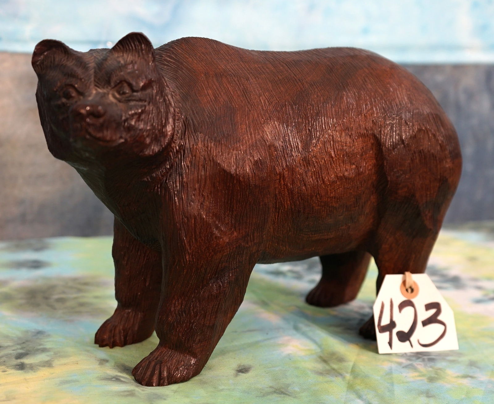 Large Ironwood Carved Coastal Brown Bear (1 of 3)