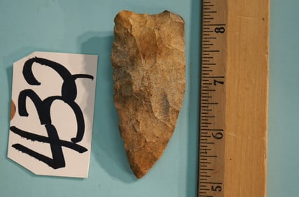 Authentic 3 1/4" Clovis Point Paleo Period Artifact Arrowhead