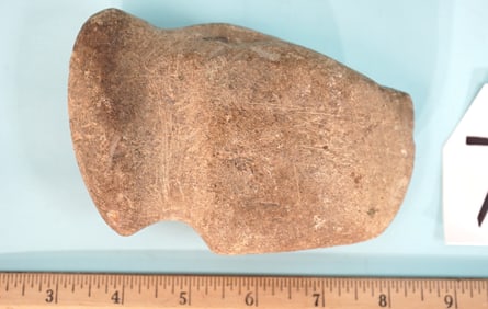 5 1/4" Full Groove Hardstone Archaic Axe Authentic Indian Artifact