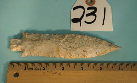 Extra Large Authentic Etley Archaic Spear Point Collector's Artifact Arrowhead