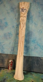 Awesome! Hand Carved Giraffe Leg Bone Taxidermy