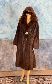 Ladies Long Beaver Fur Coat Medium to Large size designed by Daniel Antonovich