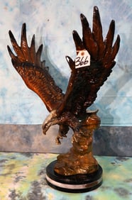 Very Nice Large Eagle Bronze "The Hunter" by W. Aribu