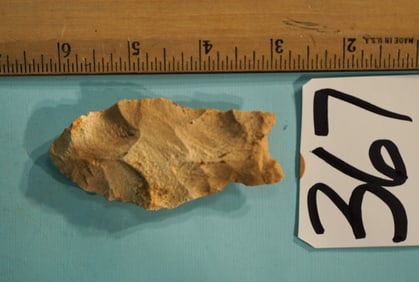 Very Rare Paleo 9,000 to 10,000 B.P. Simpson Bulltongue Spear Point Collector's Arrowhead Artifact