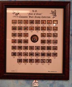U.S. First of State Cloisonne Framed Duck Stamp Collection