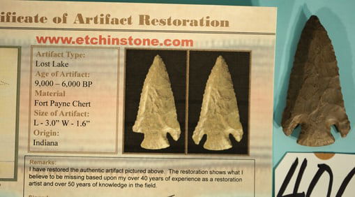 Very Nice Authentic Lost Lake Spear Point Collector's Artifact Arrowhead