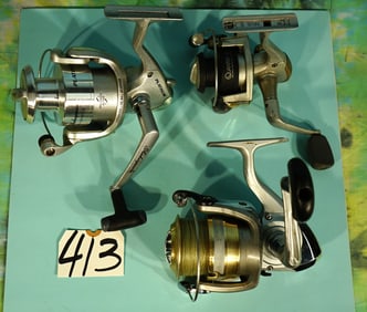 Three Good Quality Spin-Cast Fishing Reels