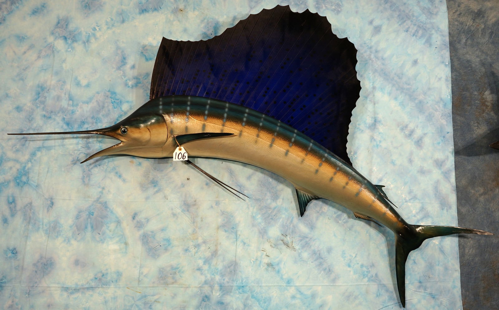 6ft. & 10" Sailfish Fiberglass Reproduction Taxidermy Fish Mount (1 of 4)