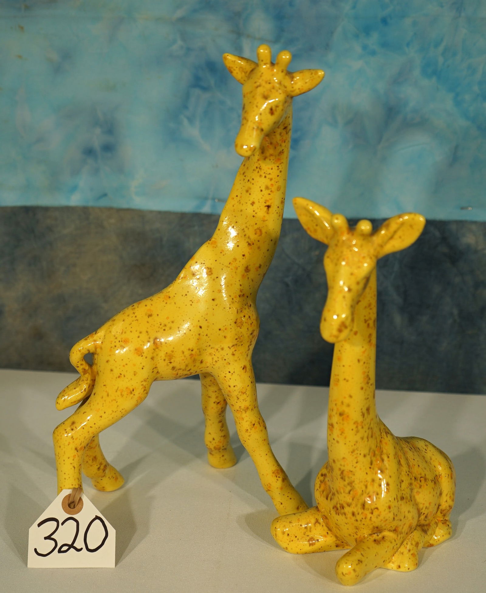 Very Pretty Pair of Ceramic Giraffes (1 of 2)