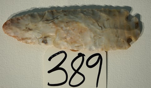 Large 5 3/16" Flintridge Flint Dovetail Spear Point Authentic Early Archaic Artifact