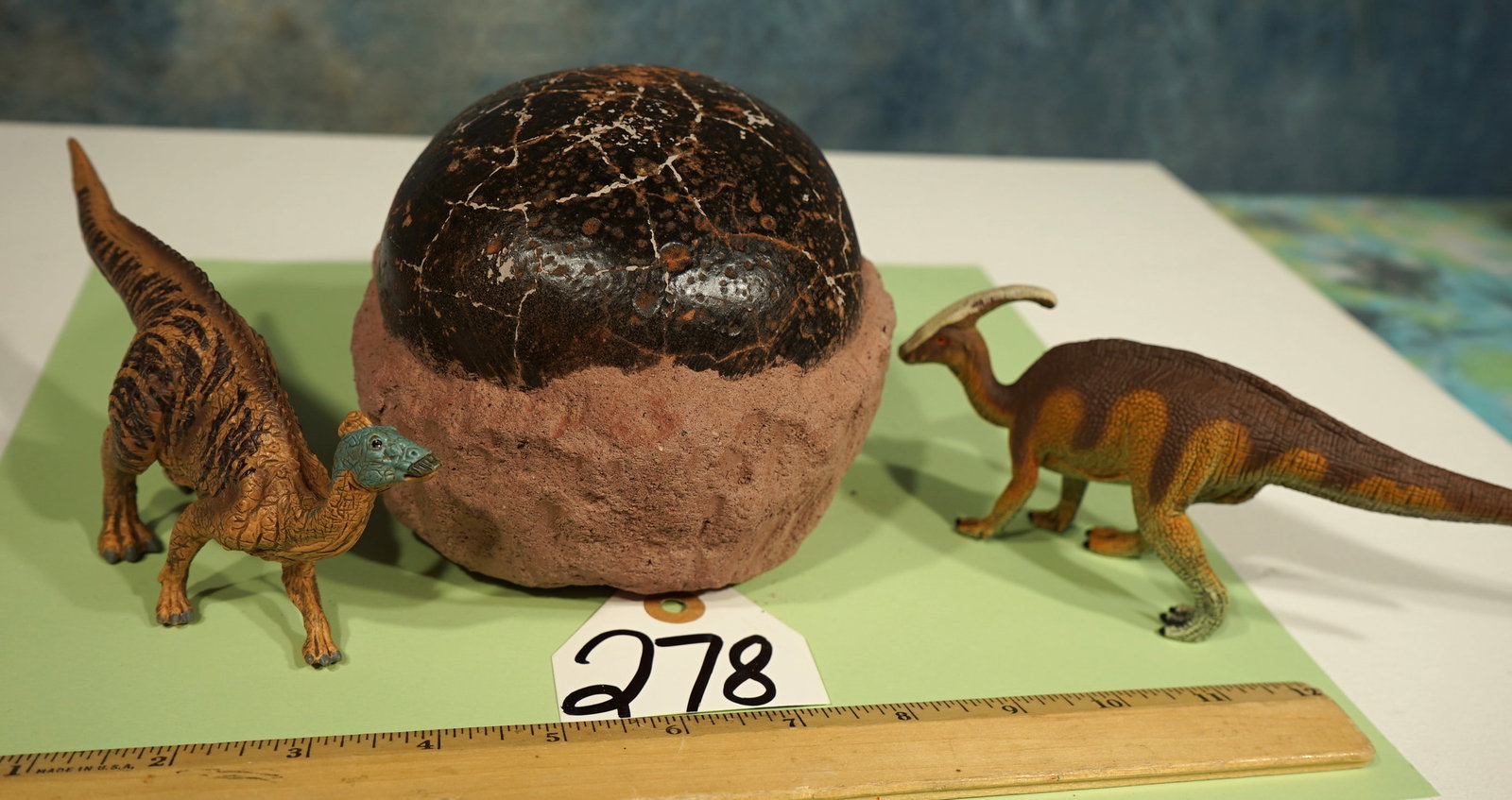 Rare! Authentic Hadrosaur Dinosaur Fossil Egg in Matrix (1 of 4)