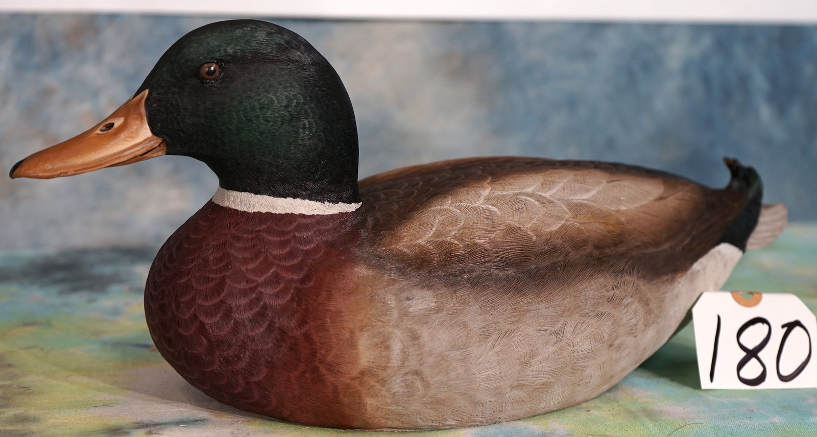 Beautiful Hand Carved Display of Mallard Duck Decoy (1 of 3)