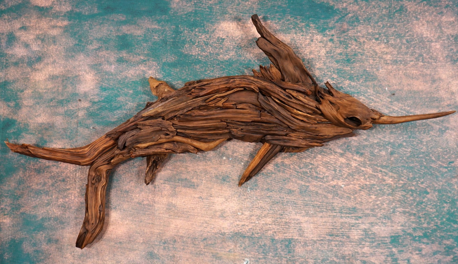 Unique! Driftwood Marlin Fish Mount (1 of 3)