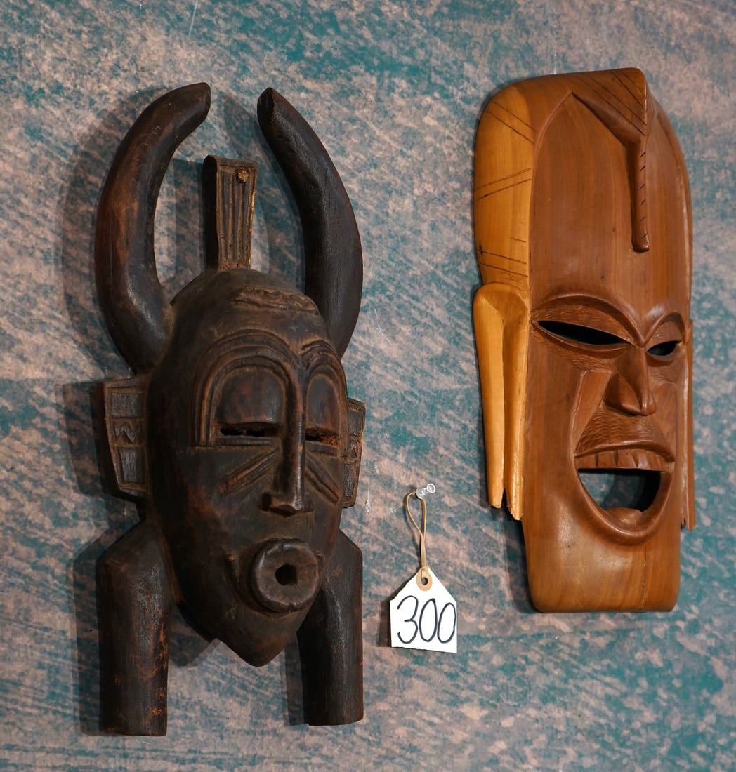 Two African Mask Wall Decor - 2